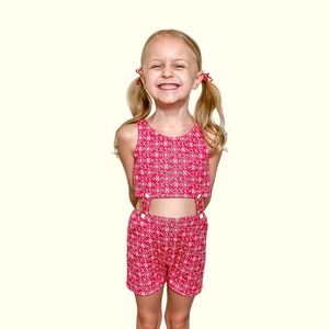 Vintage Polyester Playsuit / Vintage Polyester Playderhosen / Floral Playsuit